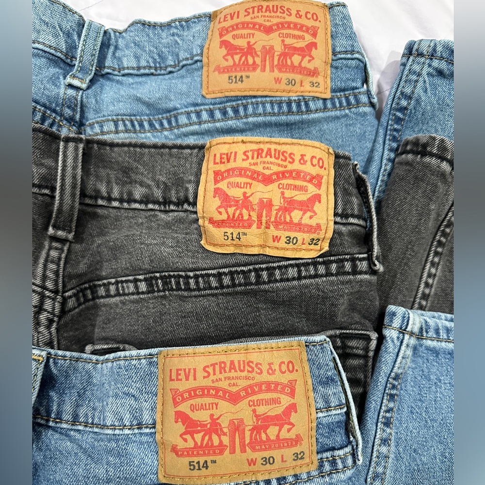 Levi’s Men’s 514 Straight Fit Cut Jeans 3 pairs